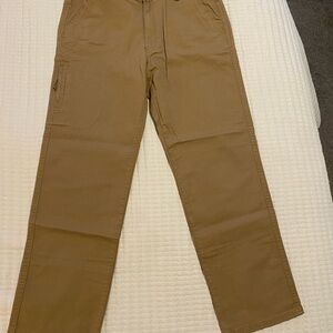 Men's Brown Stretch Canvas Cargo Pants